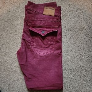 Men True Religion Corduroy maroon size 34